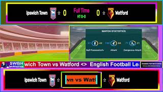🔴LIVE : Ipswich Town Vs Watford | English Football League Championship Live Today Score