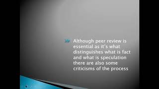 Research Methods   Peer Review
