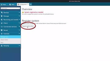 AXIS Camera Station - Online license registration