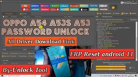 Oppo A54 ( CPH2239) Password & FRP Reset By Unlock Tool || All Driver Download Link