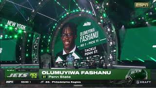 OLU FASHANU PICKED NO. 11 OVERALL | 2024 NFL Draft