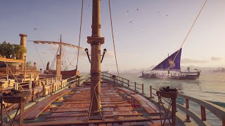 Ancient Greece - Trading Ship in Port - 4K | Ambience & Music | Assassin's Creed Odyssey