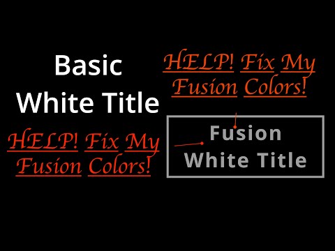 Help! Fix My DaVinci Resolve Fusion Colors!