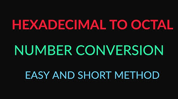 Hexadecimal to octal conversion | how to convert hexadecimal to octal urdu/hindi (@quickeasy8816 )