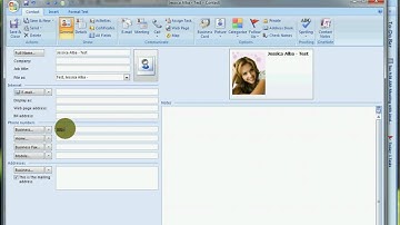 Outlook 2007 - Contacts Business Card Customization