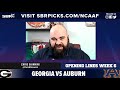 College Football Opening Lines 🏈 | Georgia vs. Auburn Week 6 Early Odds And Preview