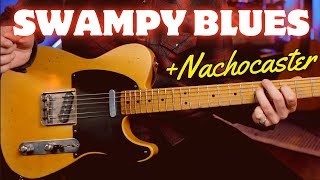 Swampy &amp; Dirty Blues lead study! Juke Joint dive bar guitar solo lesson + Nachocaster arrival!