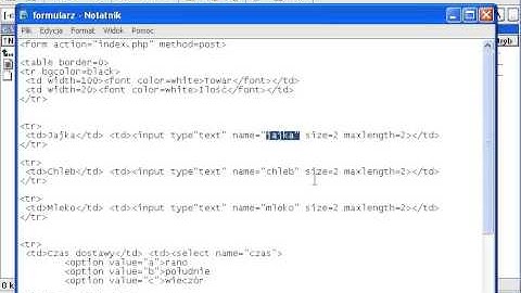 Kurs php i mysql lekcja 11  Tworzenie formularzy w HTML