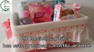 DIY Recicla cartón y haz esta preciosa canastilla de bebé