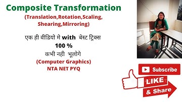 Composite Transformation with NUMERICAL example in Hindi | Computer Graphics