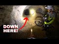 Riding down an abandoned mine shaft 