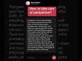 How to take care of postpartum?