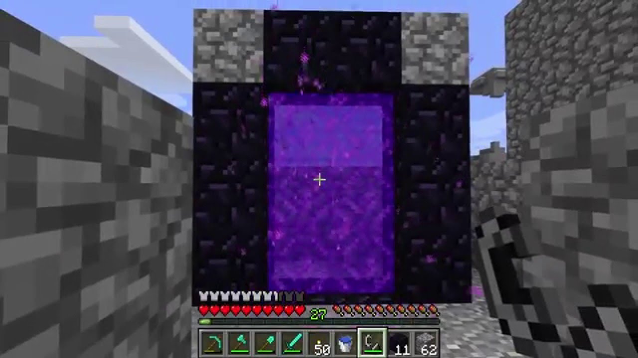 How To Make Nether Portal With Ten Obsidian Blocks Minecraft Youtube