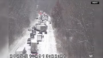 45 vehicle crash shuts down part of I-70 in Indiana