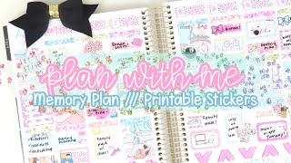 PLAN WITH ME // Planner Pixie Co // PRINTABLE PLANNER STICKERS // MEMORY PLAN WITH ME