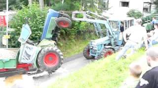 Traktor Unfall Golbach - Fendt und Eicher Wotan II