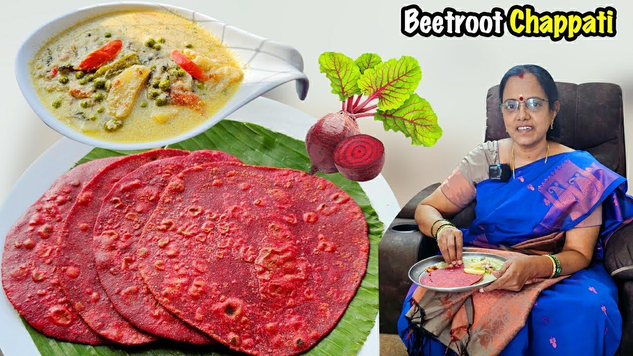 ️Beetroot சப்பாத்தி இப்படி செய்ங்க கொஞ்சம் கூட பச்ச வாசனையே இருக்காது ...