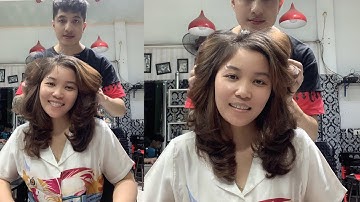 Hướng dẫn cắt tóc lá tầng + uốn cụp | Quang Saker