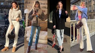 Chic French Women Winter Outfits | French Style Winter Outfit Ideas