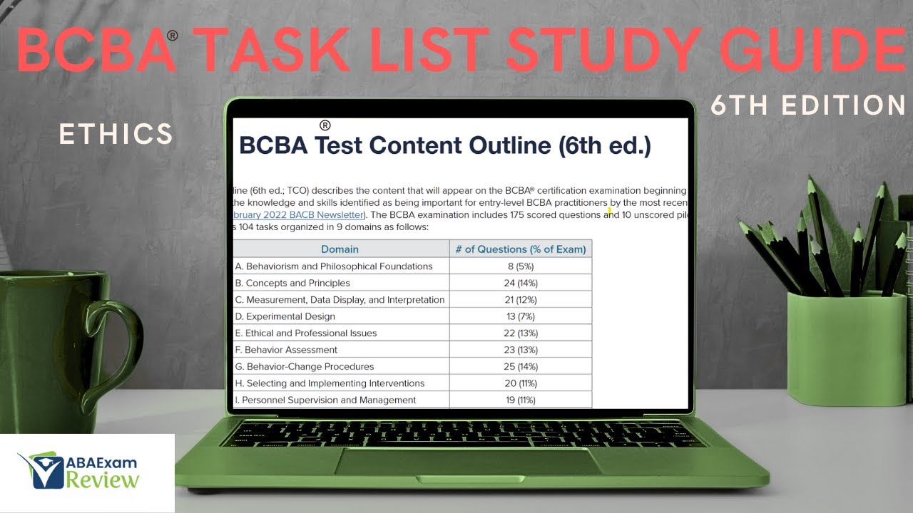 Complete 6th Edition BCBA® Task List Study Guide | BCBA® Exam Task List Sixth Edition | Ethics