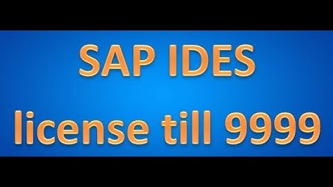 SAP IDES ECC6 EHP8 license till year 9999 with master data | www.erpinstallation.in