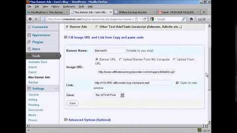 Manage Banner Ads on Wordpress Blog