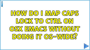 How do I map CAPS LOCK to CTRL on OSX Emacs without doing it OS-wide?