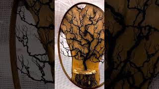 Handmade picture made from wood and iron at American craft and art show 💝Картина из дерева и металл