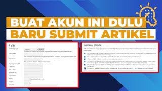 Cara Registrasi Akun Author Jurnal