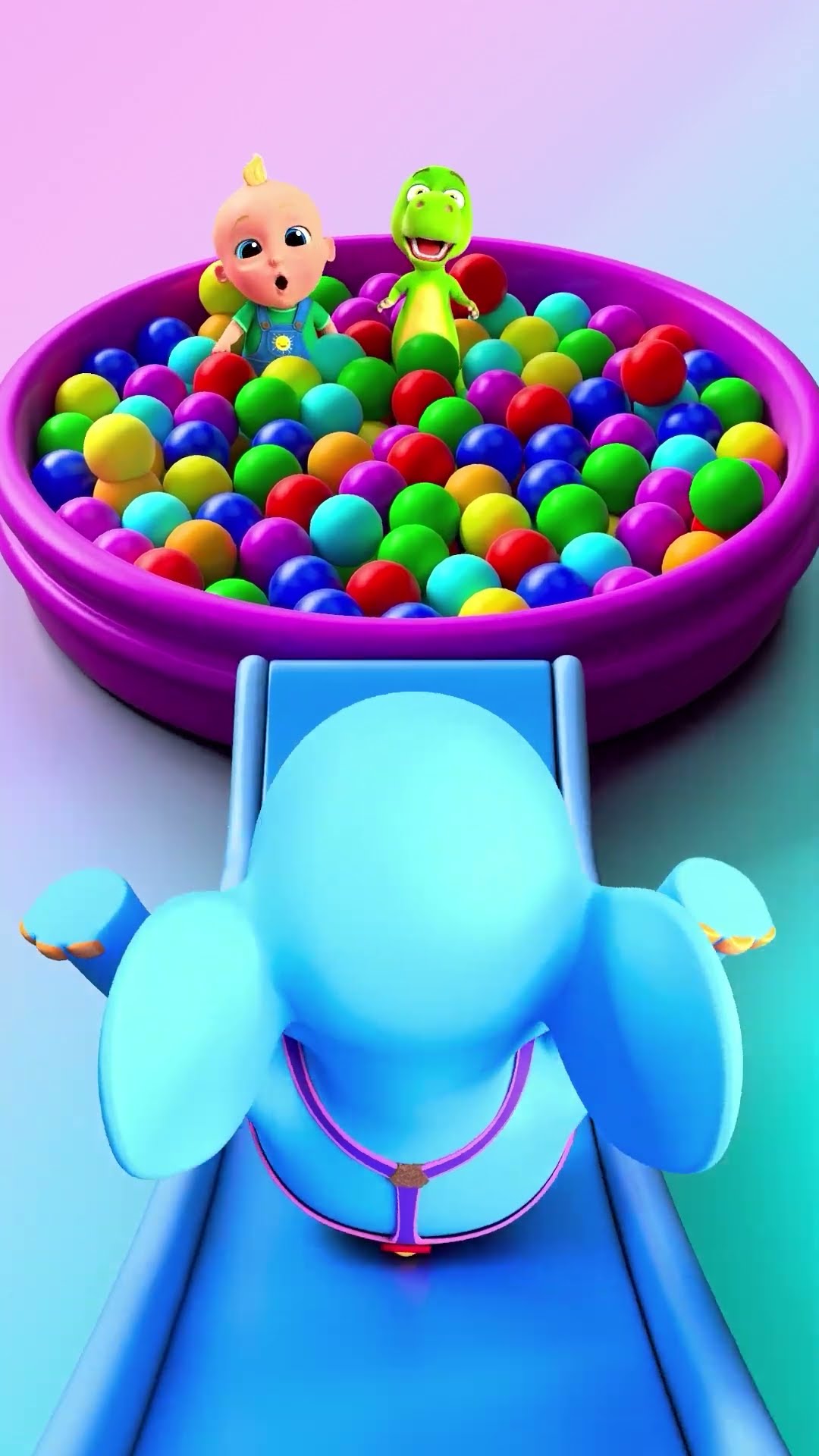¡Aventura en la Piscina de Bolas con Johny, el Elefante y Zigaloo!