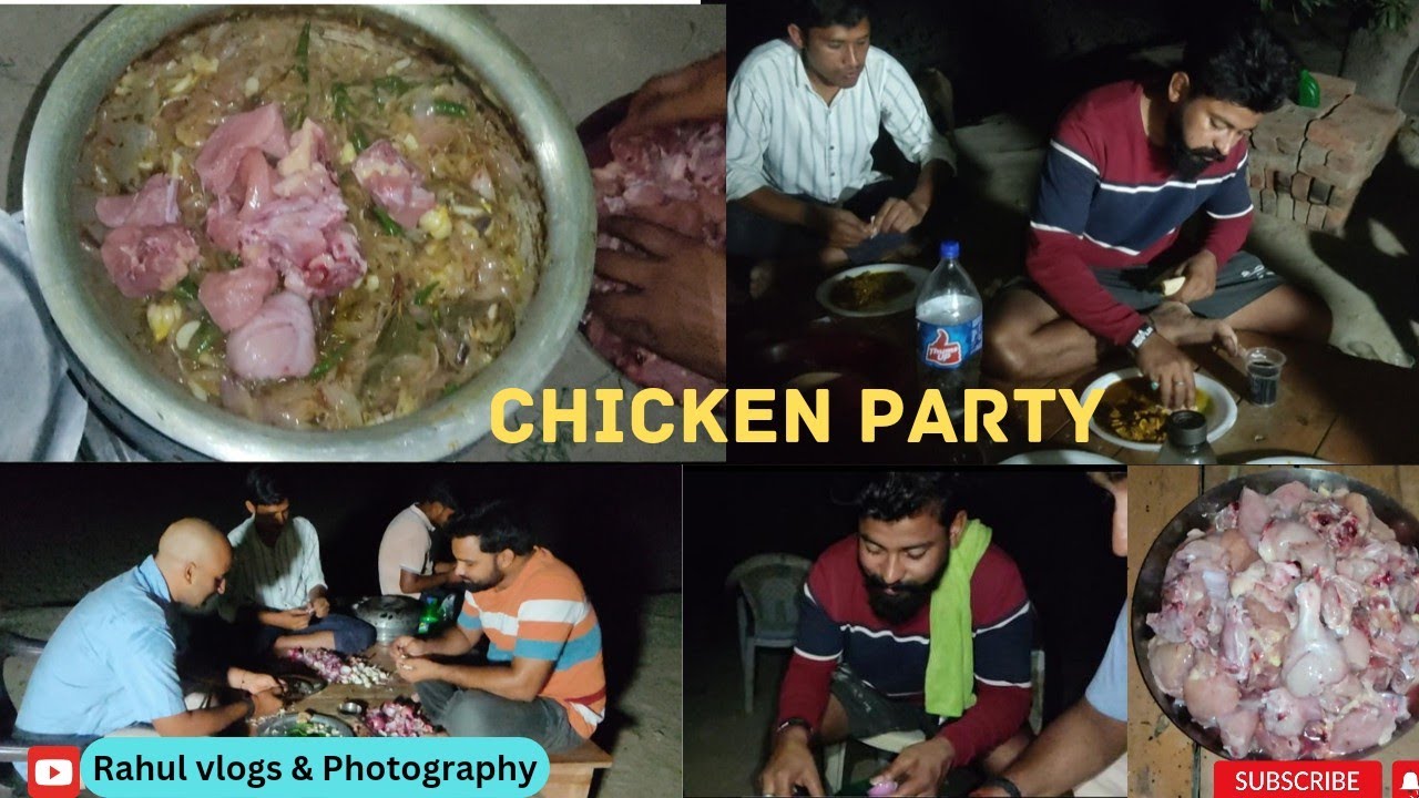 Chicken party in jungle 😁 | Chicken party with brothers | Desi style chicken recipe 