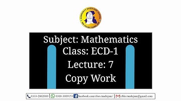 Lecture 7 Copy Work Final Term Math ECD-1