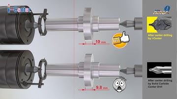 2018 Nine9 i Center indexable center drill improve machining process on grinding machine
