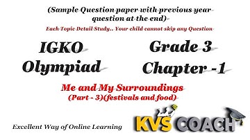 IGKO Olympiad class 3 chapter 1 (part-3) me and my surroundings #kvscoach