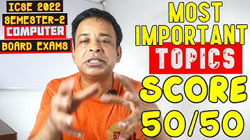 ICSE Sem 2 Computer Application: Most Likely Important Topics from all  four chapters | SCORE 50/50