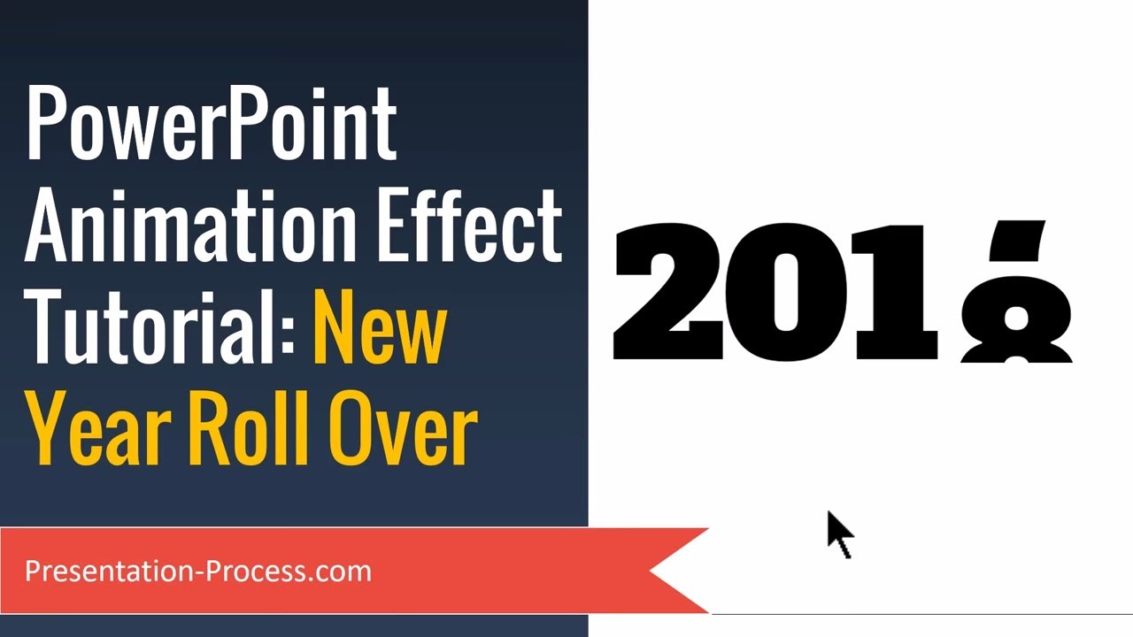 PowerPoint Animation Effect Tutorial (New Year 2018 Rollover) - YouTube