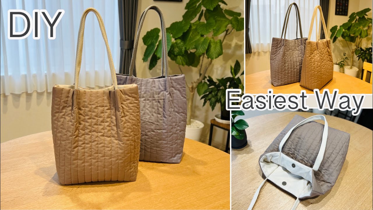 これからの季節にピッタリのトートバッグ,How To make Totebag In Easiest Way,Autumn/Winter Bag,  Easy Sewing Tutorials