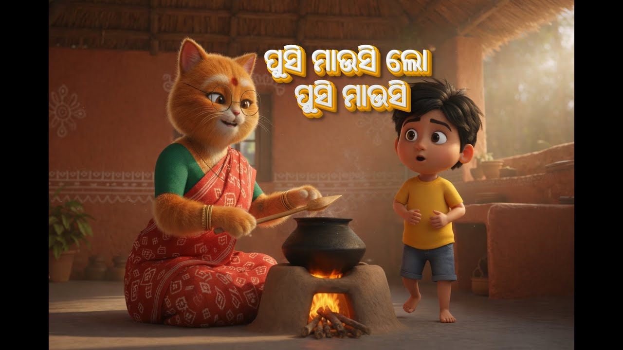 ପୁସି ମାଉସି ଲୋ ପୁସି ମାଉସି | Pusi Mausi Odia Rhymes | Odia Kids Cartoon Song