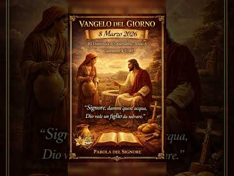 Video VANGELO DEL GIORNO – 8 Marzo 2026III Domenica di Quaresima Anno A Giovanni 4,5-42 Gocce di Luce
