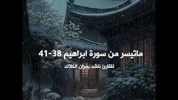 أدعية من القرآن الكريم - للقارئ ناشد بدران الكلاك - سورة ابراهيم 38-41
