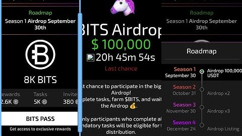 Bits Airdrop Tomorrow | 100000 dollar withdrawal | Ek aur nya airdrop aa gya