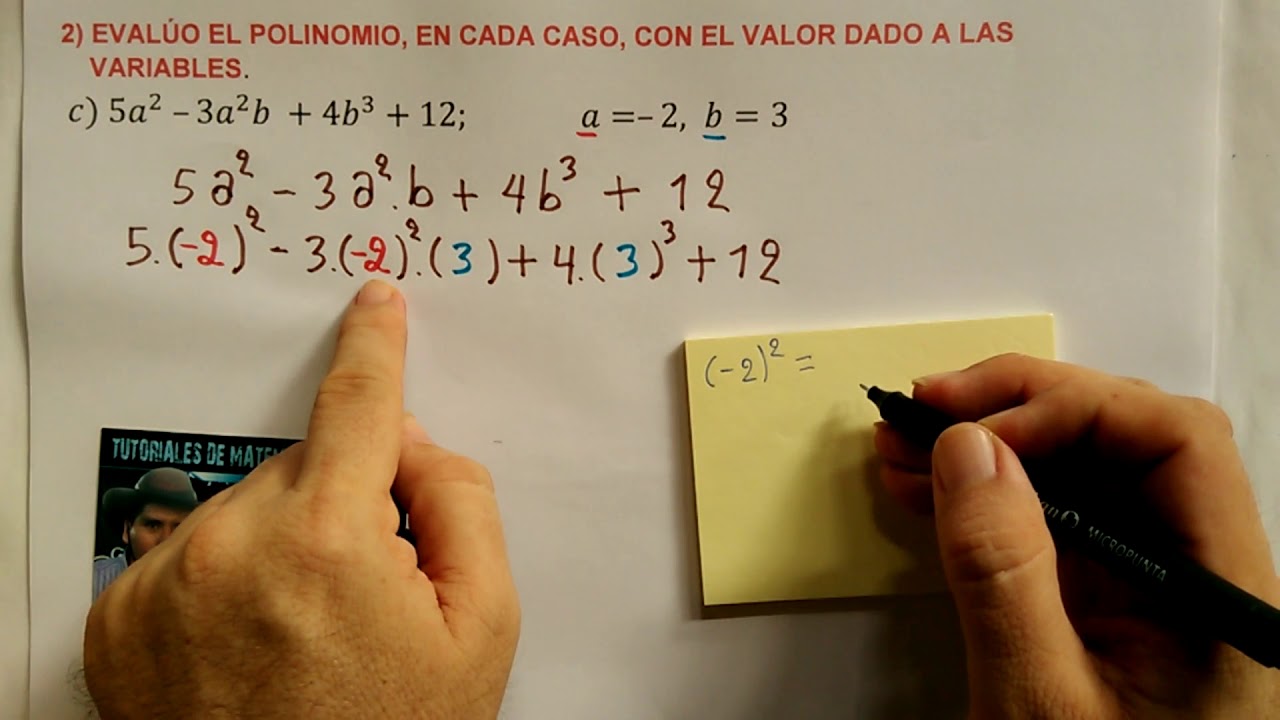 (2) Valor numérico de un polinomio. Evaluar un polinomio. - YouTube