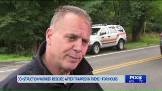 Trench collapse traps NJ worker for several hours, injures him