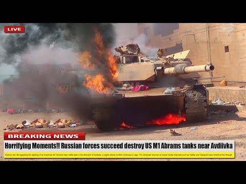 Horrifying Moments (Feb 16 2024) Russian forces succeed destroy US M1 Abrams tanks near Avdiivka