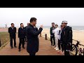 Xi in shandong chinese president inspects coastal industry environmental efforts