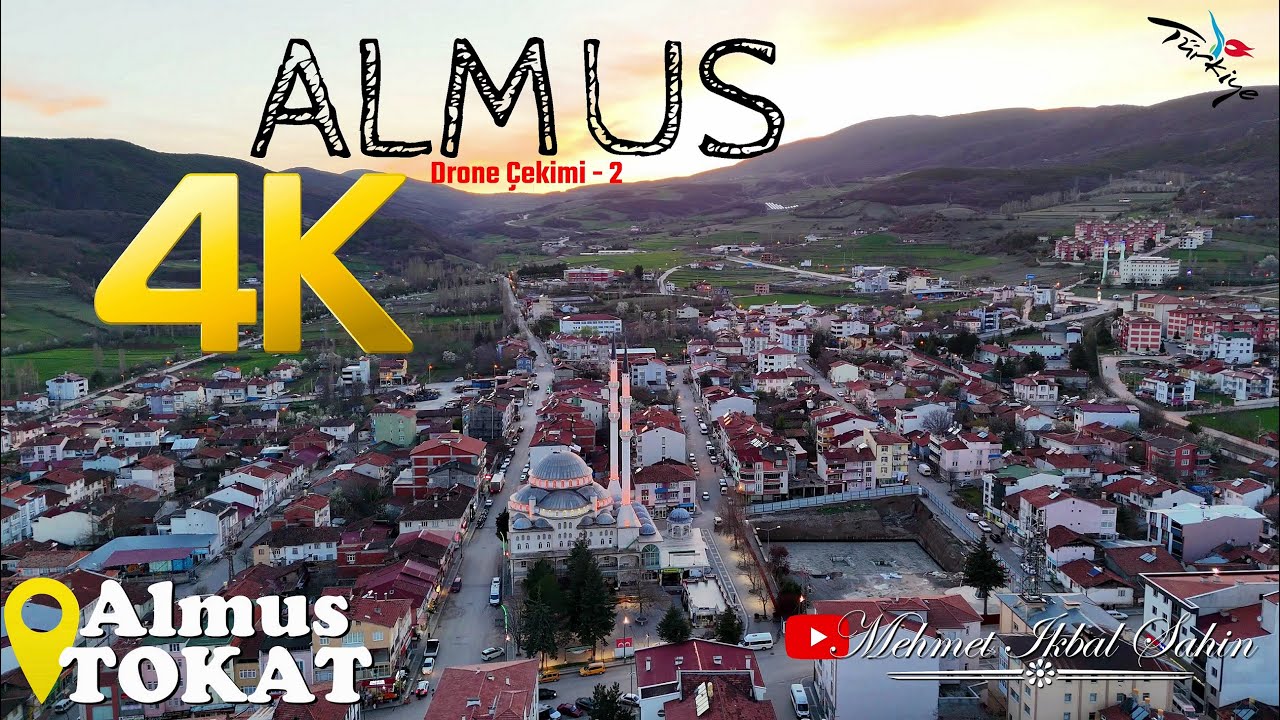 Almus / TOKAT - Gün batımı renkleri - Havadan 4K Drone Çekimi - 2 / 6.4.24
