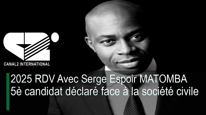 🚨 [ LIVE ] 2025 RDV Avec Serge Espoir MATOMBA 5ème candidat déclaré face à la société civile