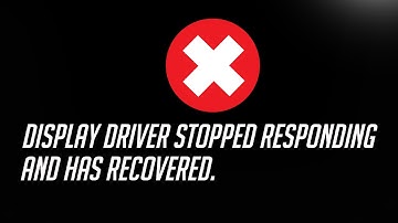 Fix Display Driver Stopped Responding and Has Recovered Error in windows 10/8/7