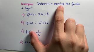 Álgebra - Determinação do Domínio de uma Função