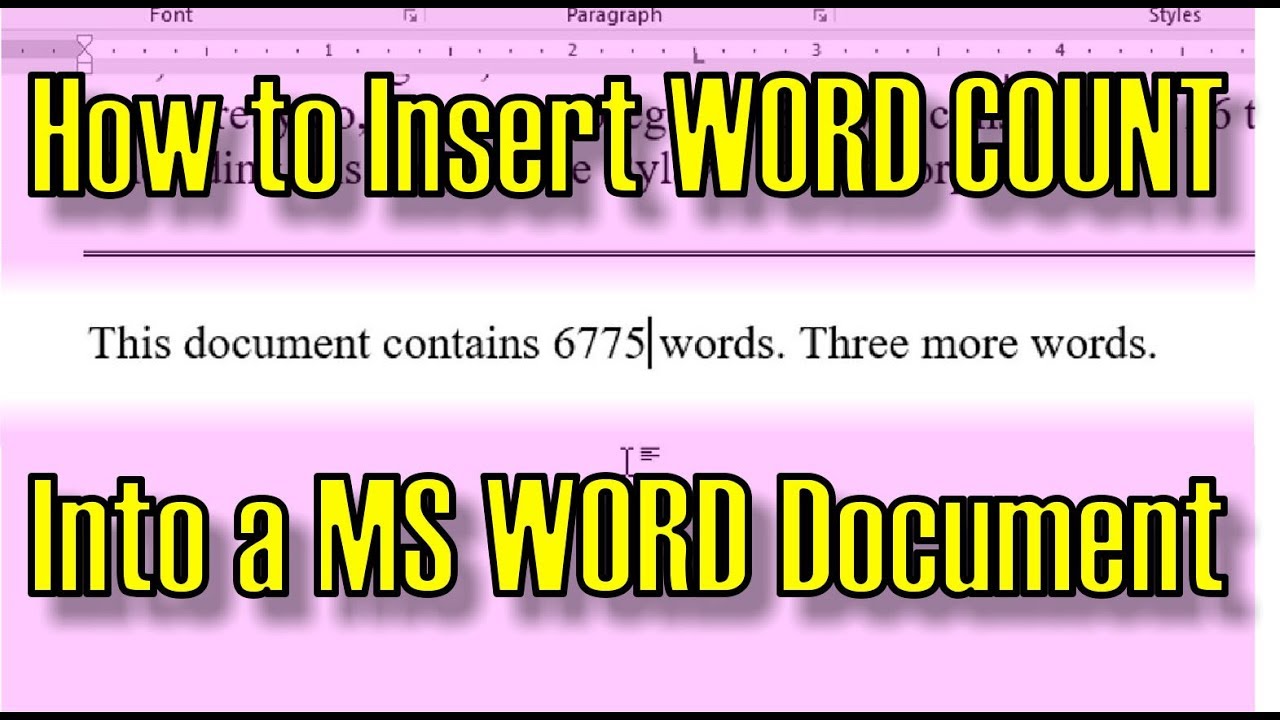 Insert one word. Word count.